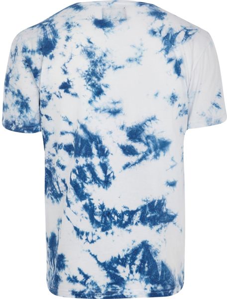 River Island Blue Antioch Acid Wash Tshirt in Blue for Men | Lyst