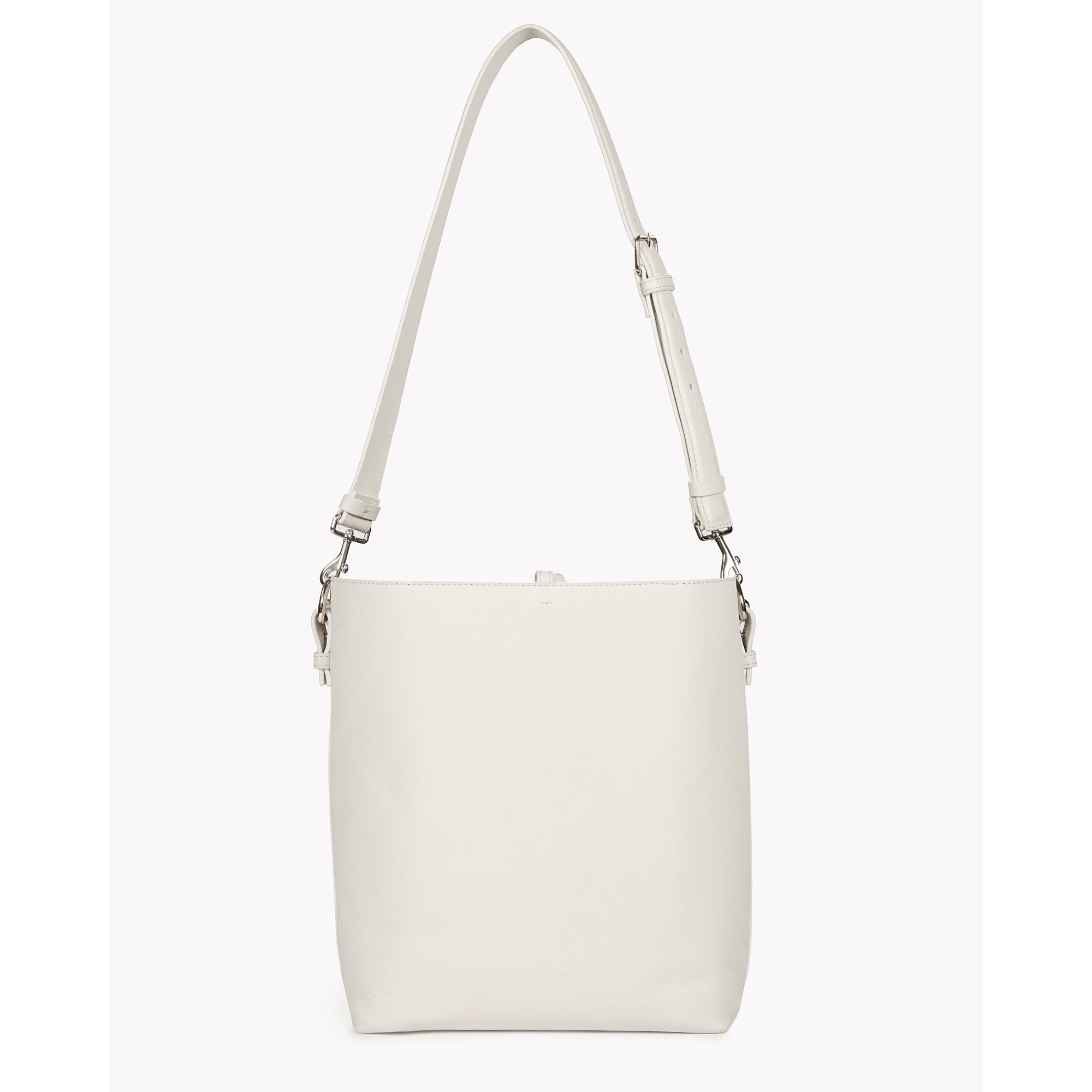 Lyst - Theory Small Bucket Bag In Linden Leather in White
