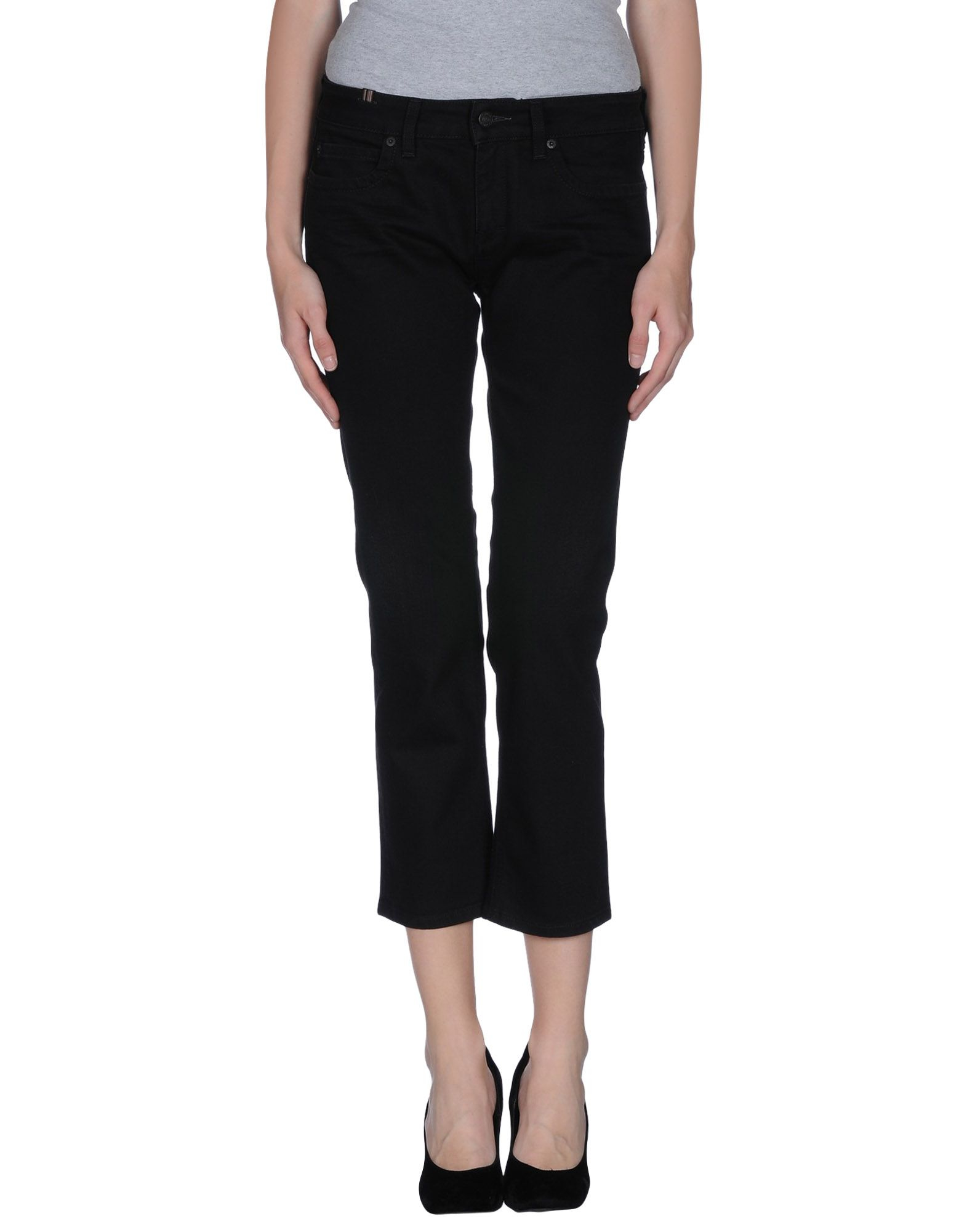 black denim capris