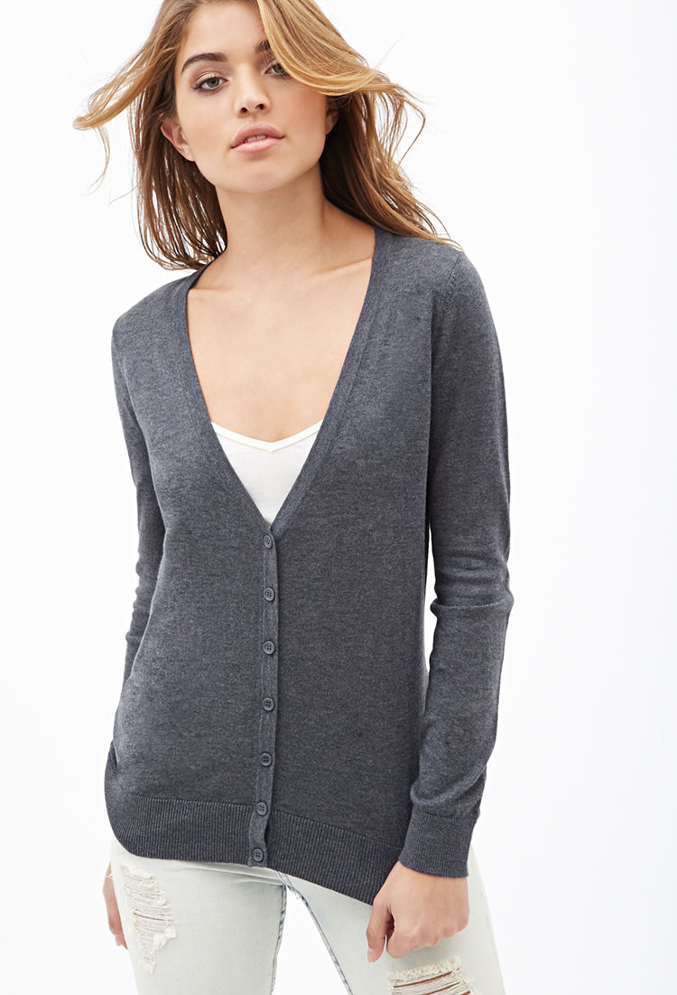 charcoal grey womens cardigan