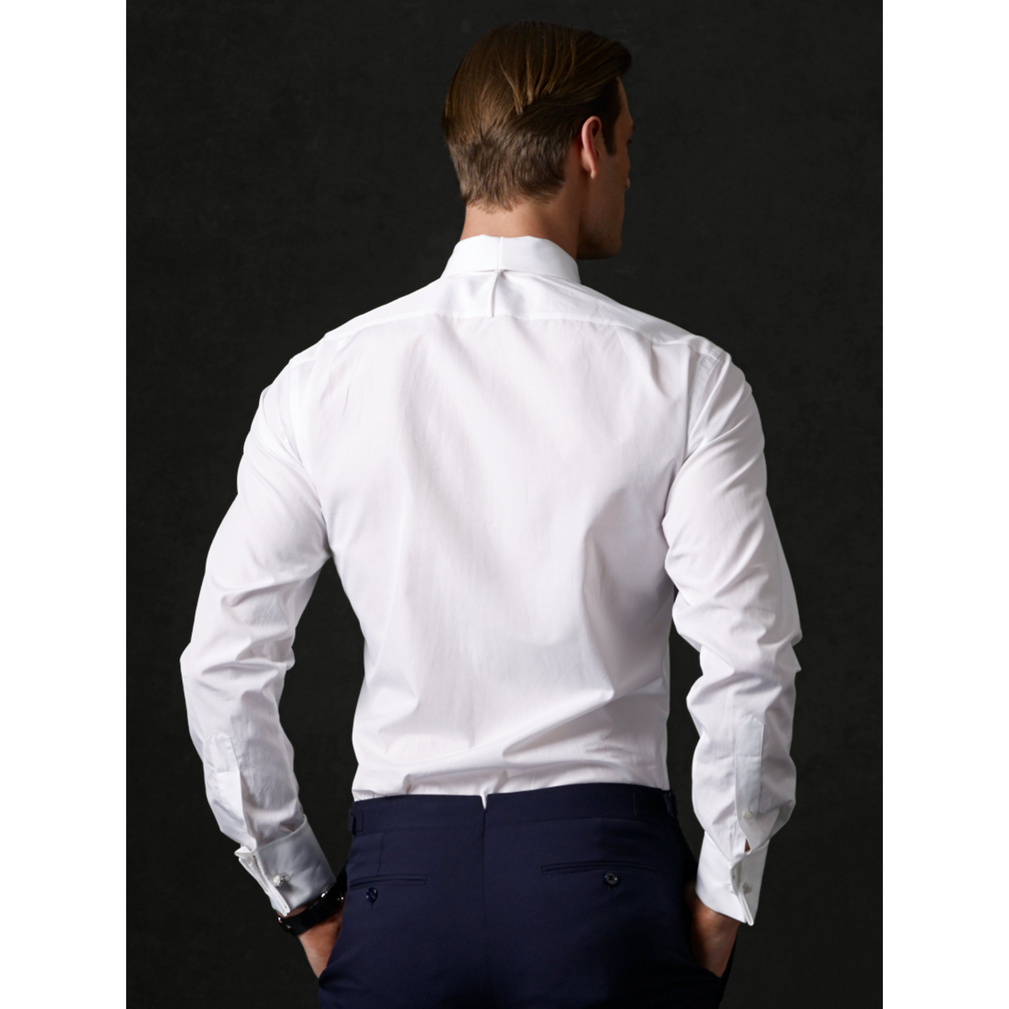 Ralph Lauren Purple Label  Aston Tuxedo Shirt  in White  for 