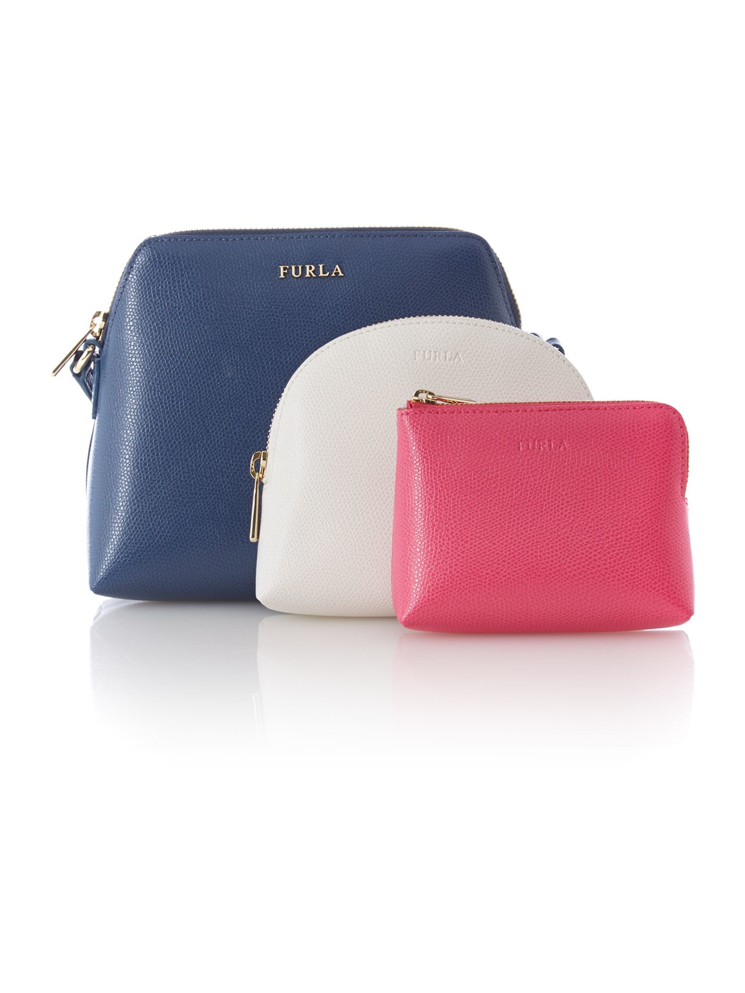 furla boheme multi envelope pouchette set in blue lyst furla boheme multi envelope pouchette set in blue lyst