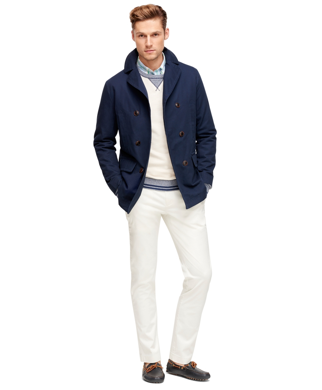 Pea Coat White Tradingbasis