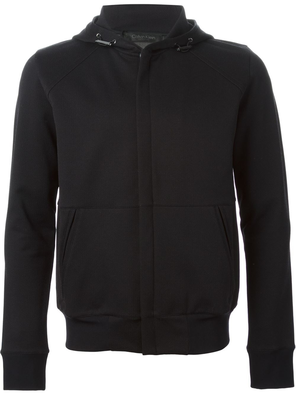 Lyst - Calvin Klein Zip Hoodie in Black for Men