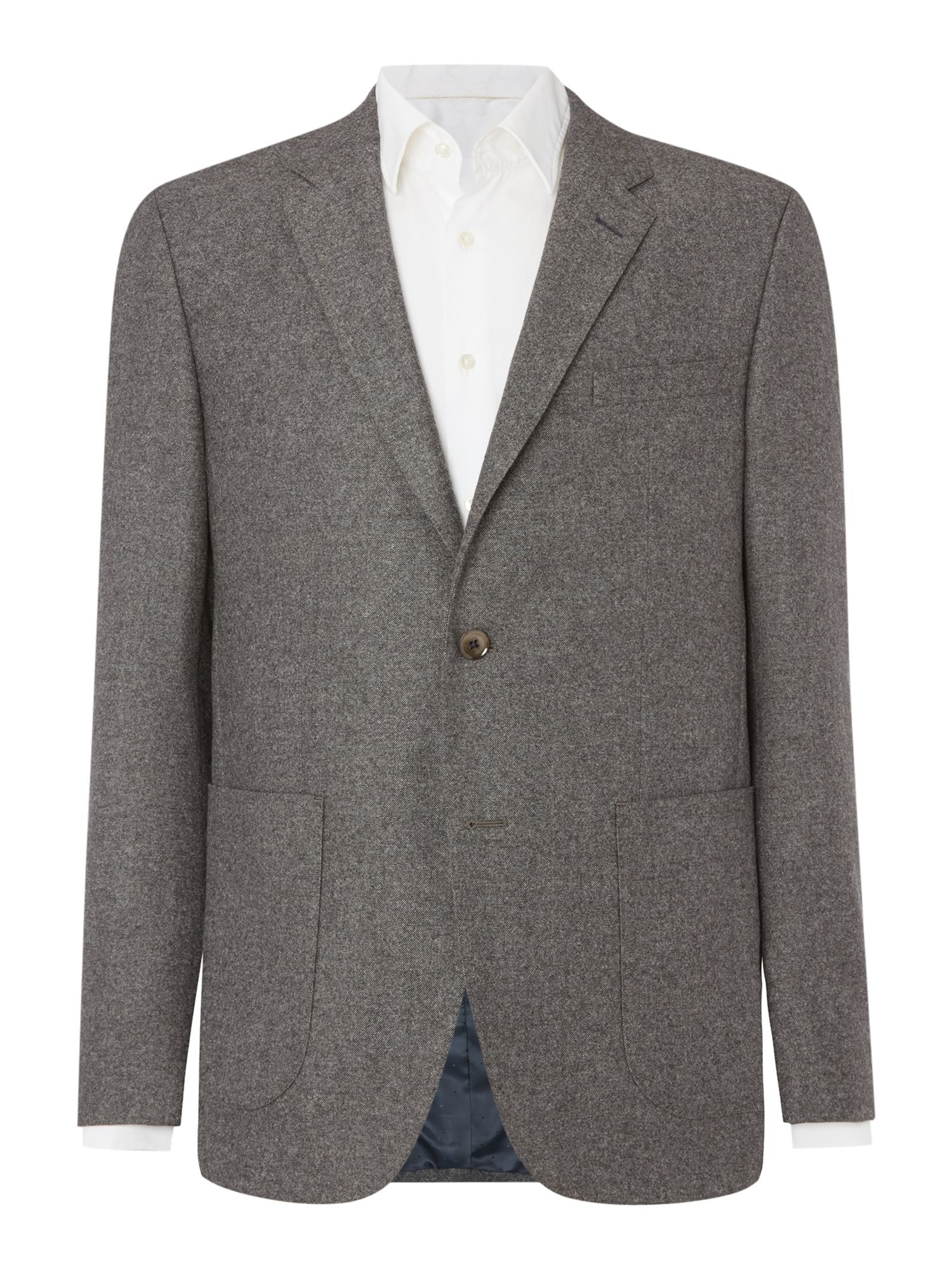 Tommy hilfiger Elbow Patch Texture Jacket in Gray for Men (Grey) | Lyst