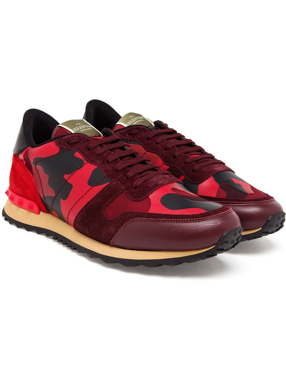 Valentino 'Rockrunner' Sneakers in Red for Men | Lyst
