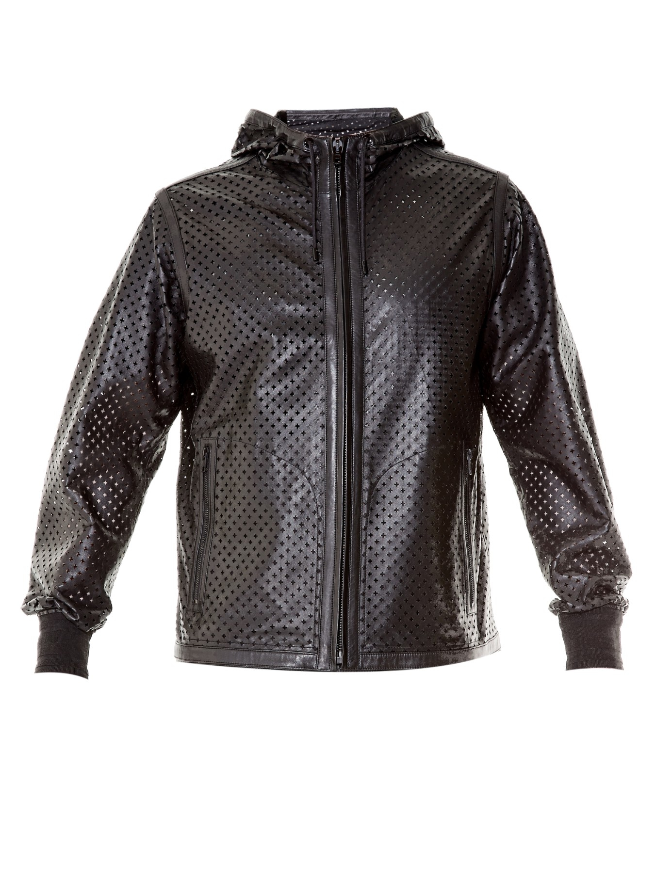Lyst Givenchy Laser Cut Leather Jacket In Black For Men Gallery