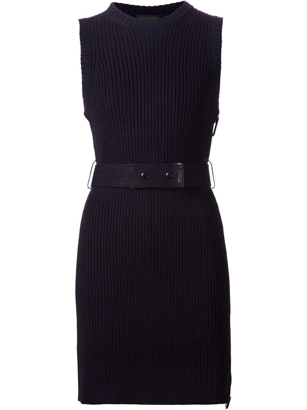 Calvin klein 'belan' Knit Dress in Black (blue) | Lyst