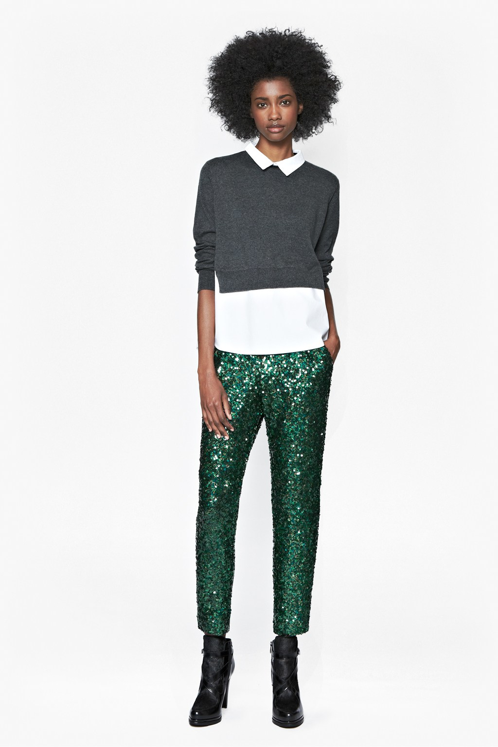 french connection sequin pants