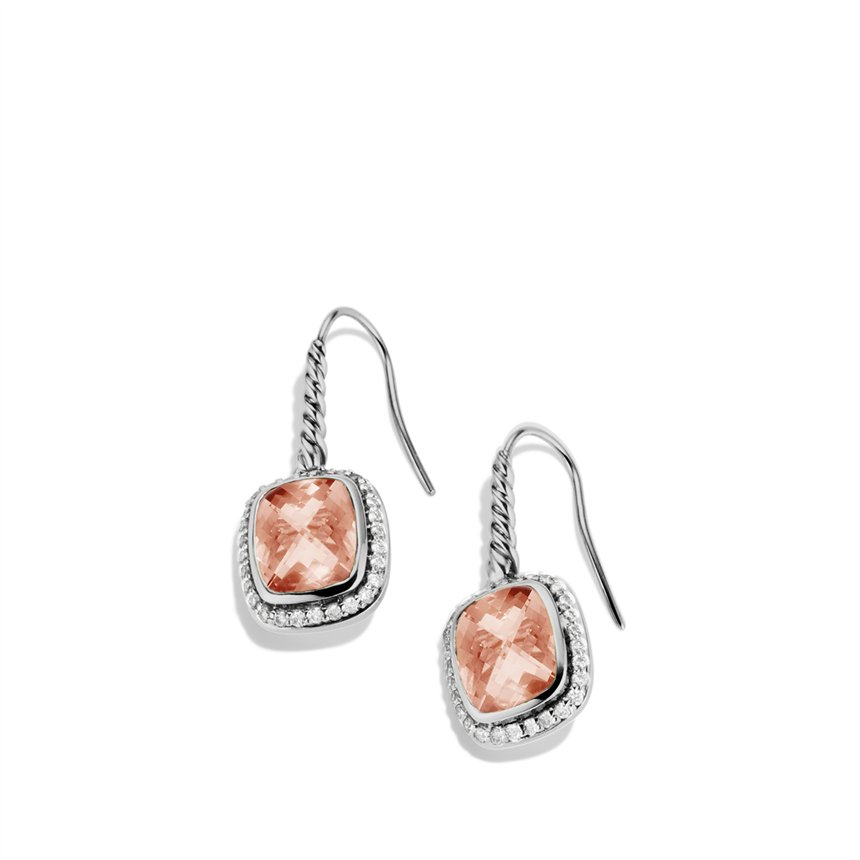 Lyst David Yurman Lesse Drop Earrings With Morganite And Gallery