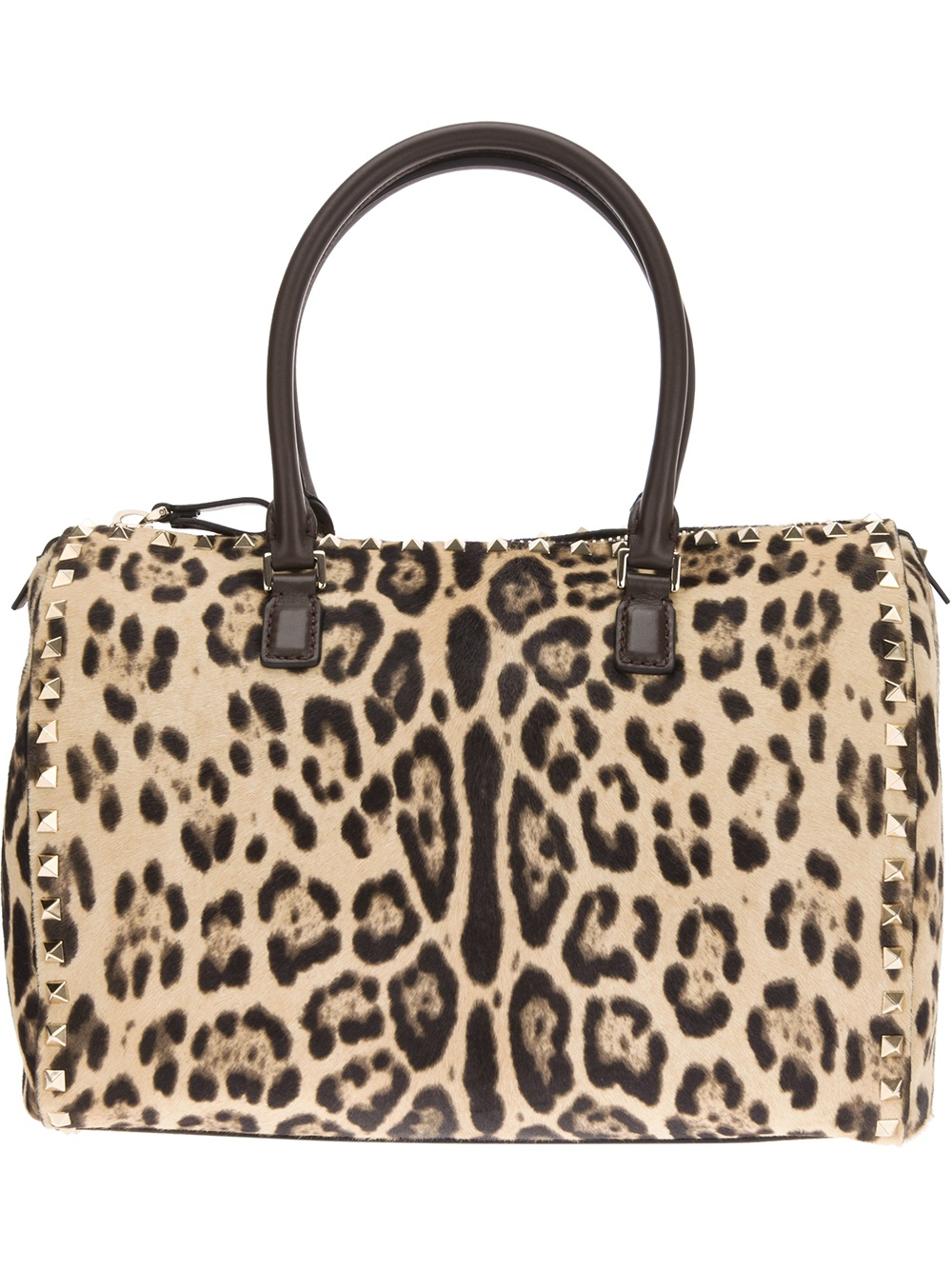Valentino Leopard Print Duffle Bag in Natural - Lyst