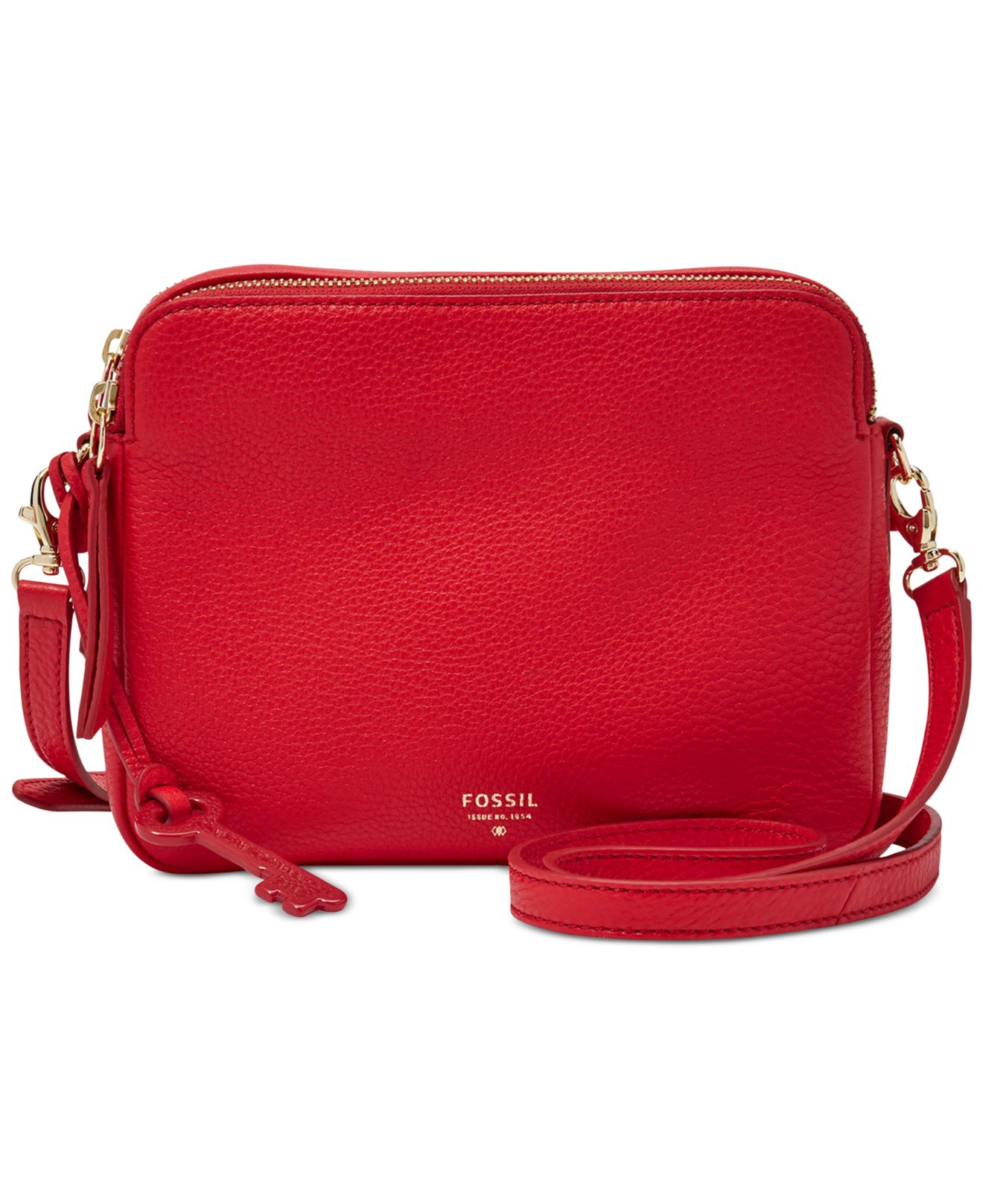 Lyst Fossil Sydney Leather Crossbody In Red Gallery
