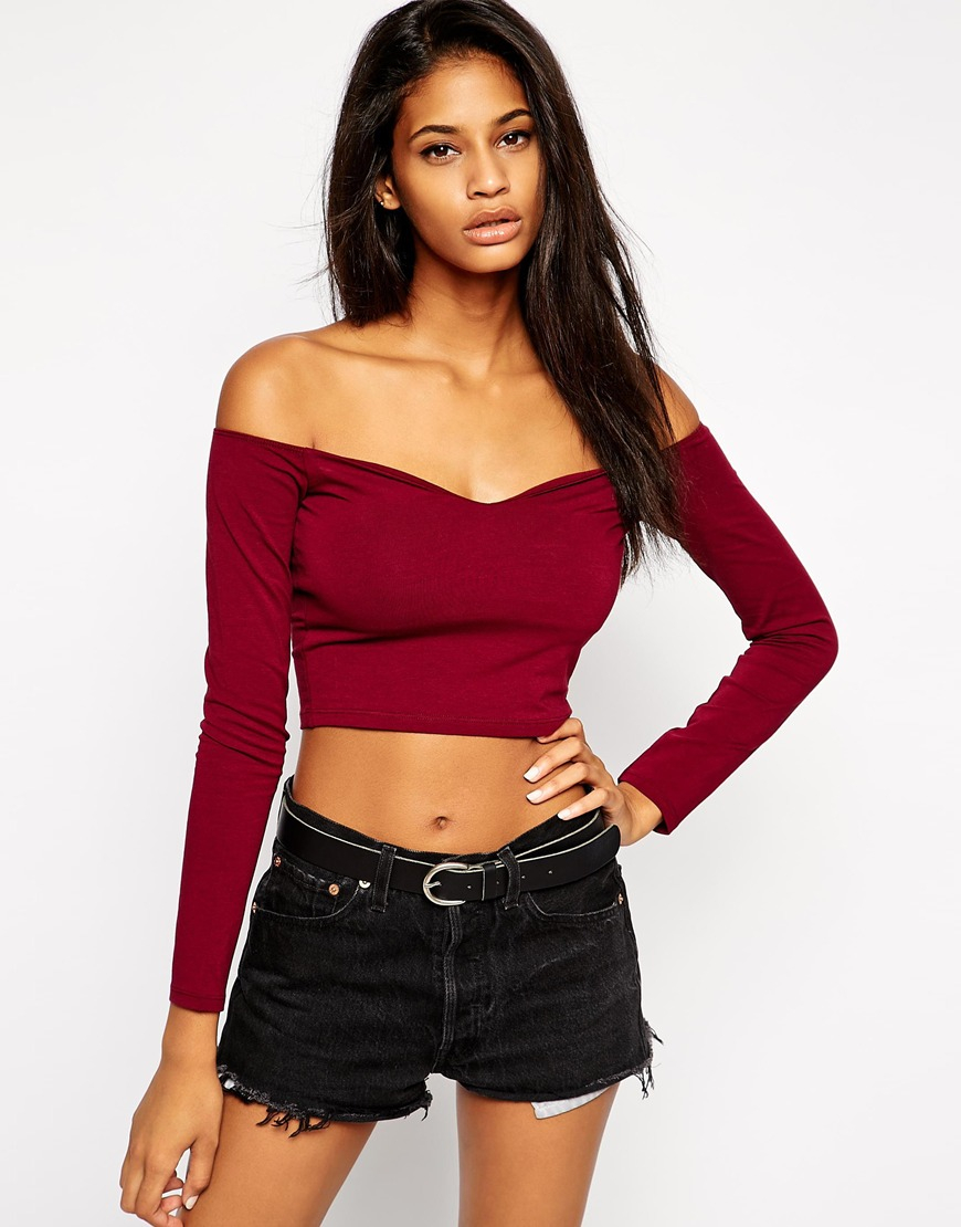 asos long sleeve crop top