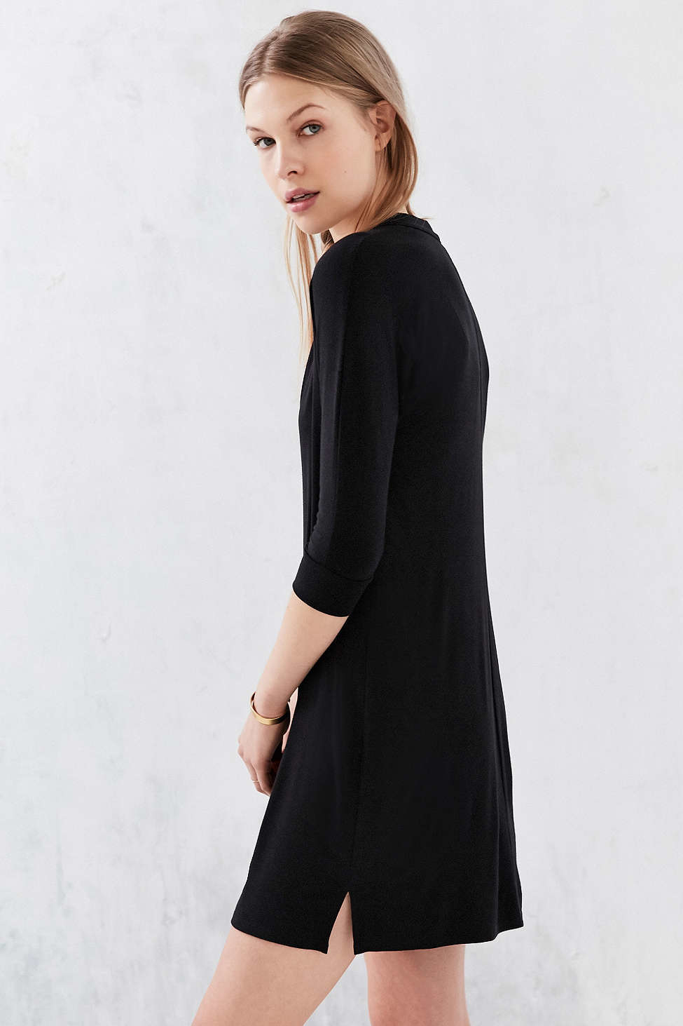 Lyst Silence Noise Plunging Collared  T shirt  Dress  in 