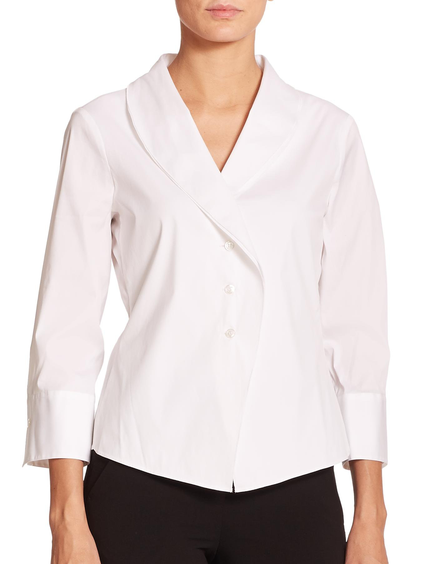 white collar women's blouse