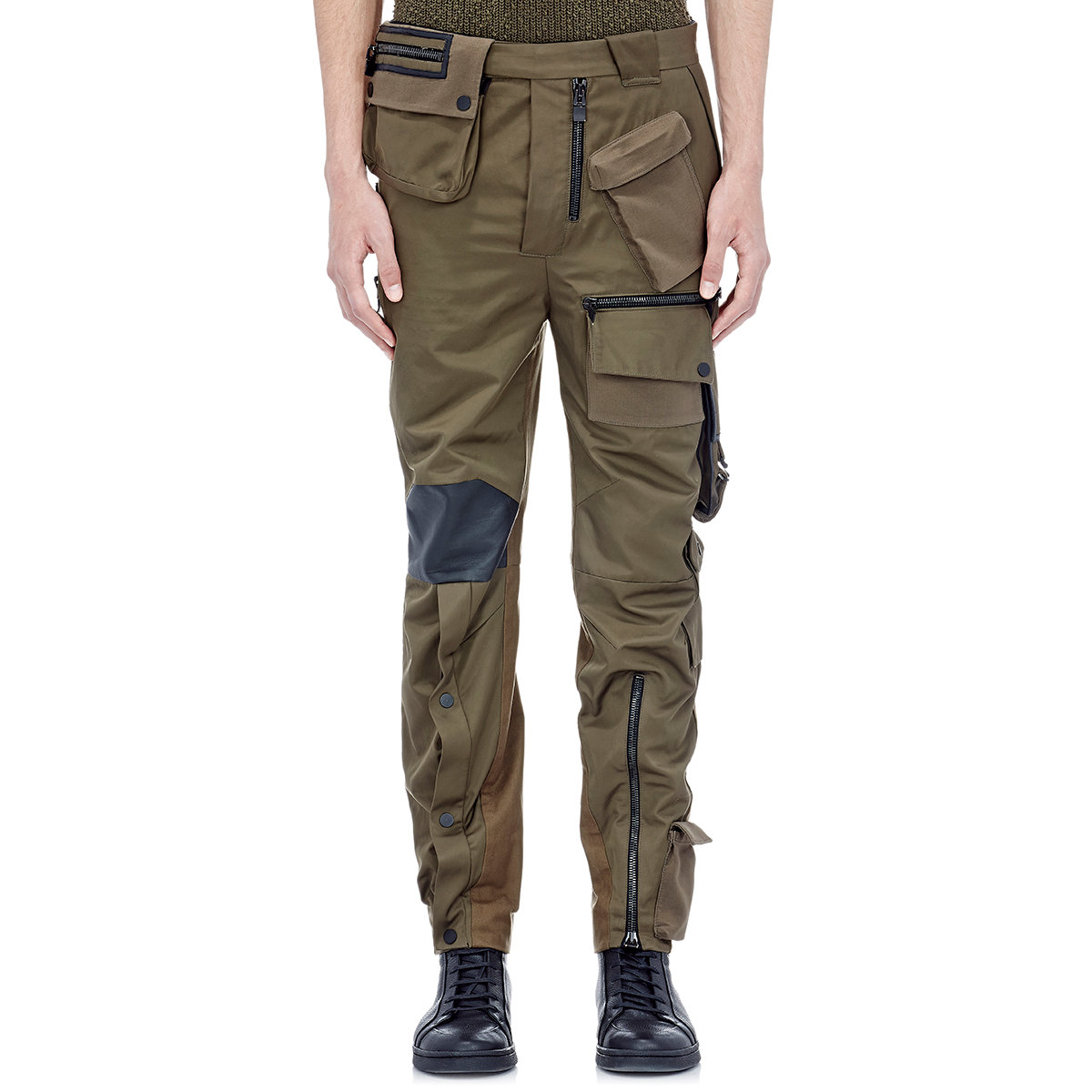 balenciaga pants mens olive