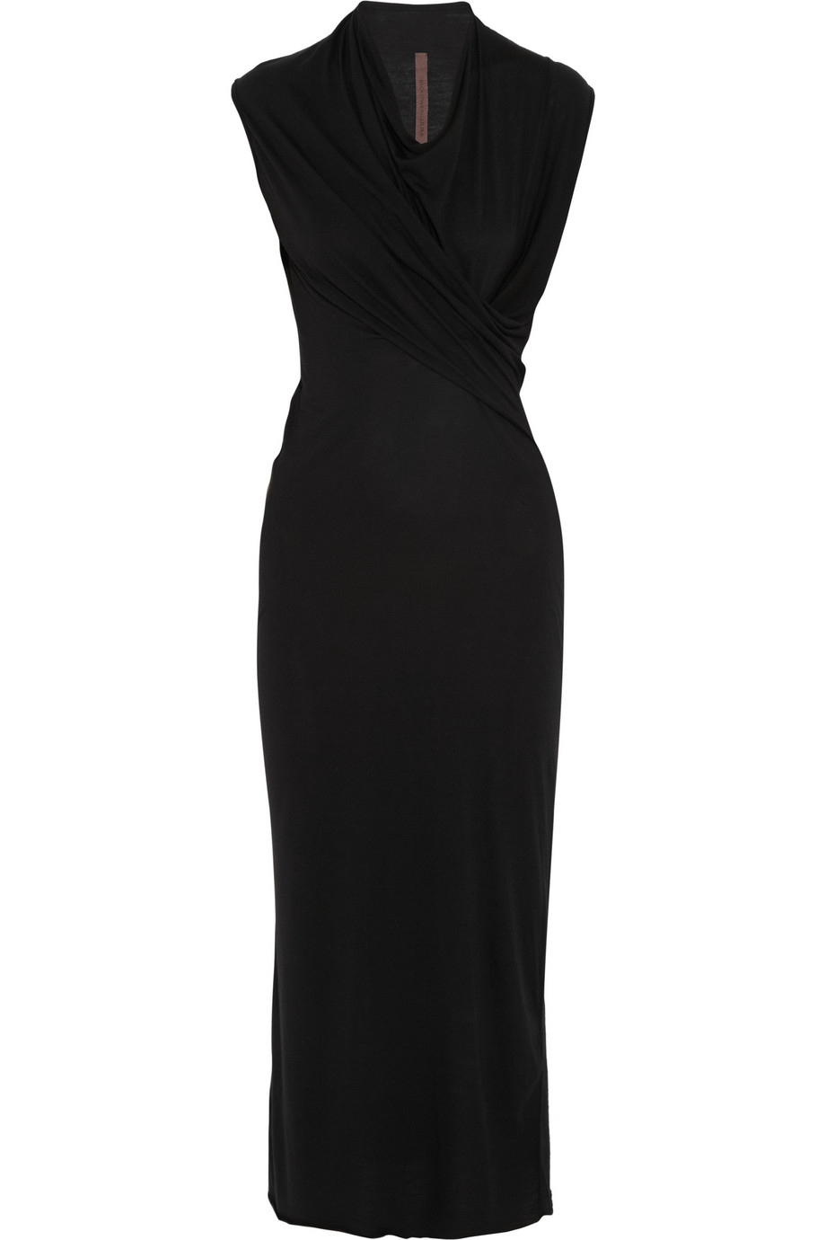 Lyst - Rick Owens Lilies Wrap-effect Stretch-jersey Dress in Black