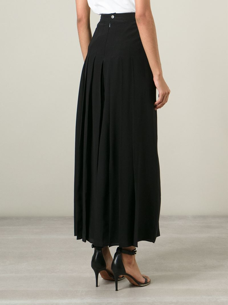 Lyst - Givenchy Long Pleated Skirt in Black
