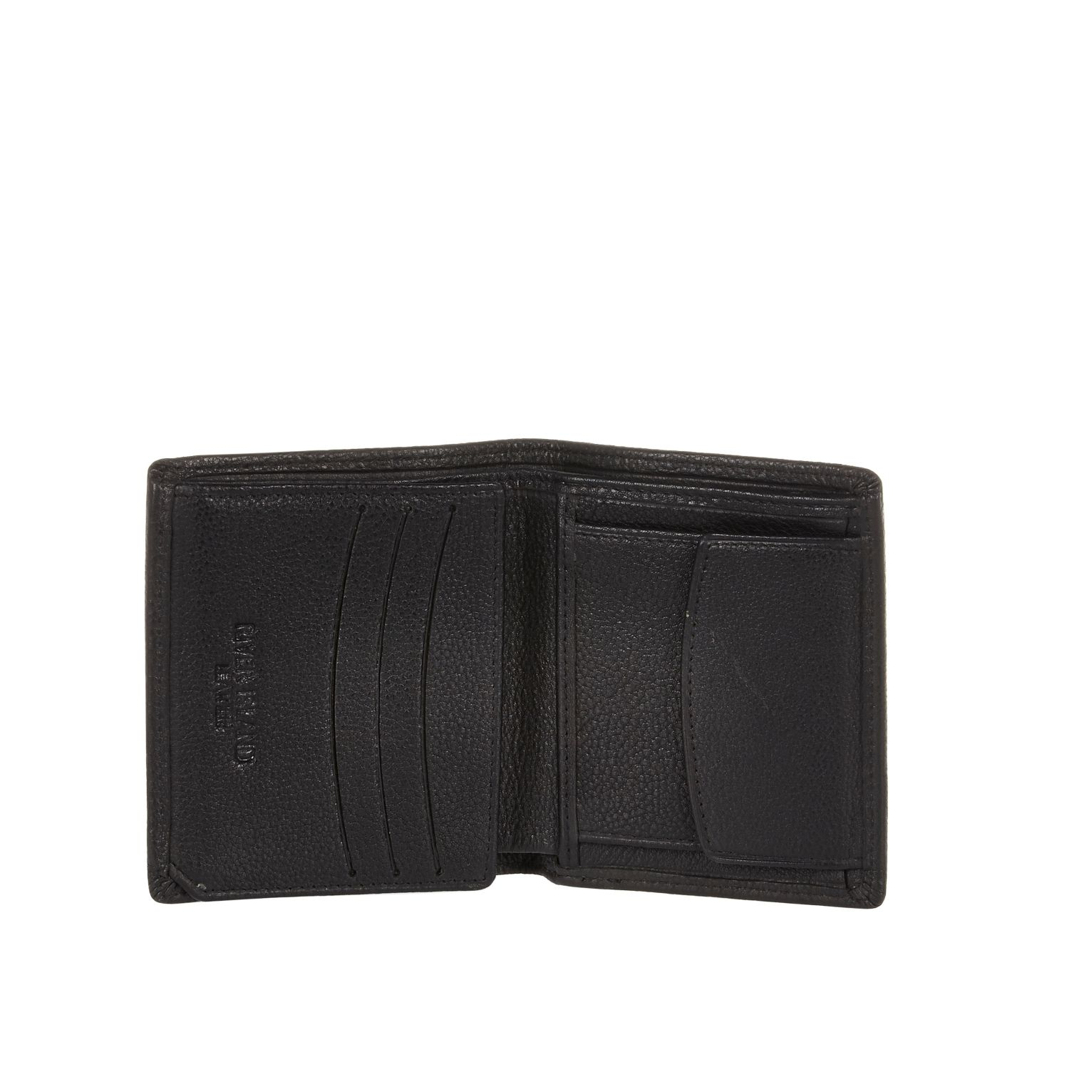 River island Black Leather Fold-Over Wallet in Black for Men | Lyst