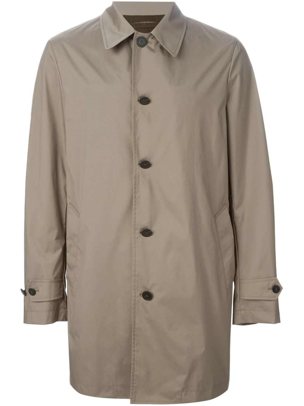 Canali Single-Breasted Raincoat in Gray for Men (grey) | Lyst