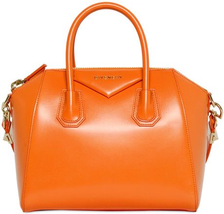 Givenchy Small Antigona Shiny Smooth Leather Bag in Orange for Men | Lyst