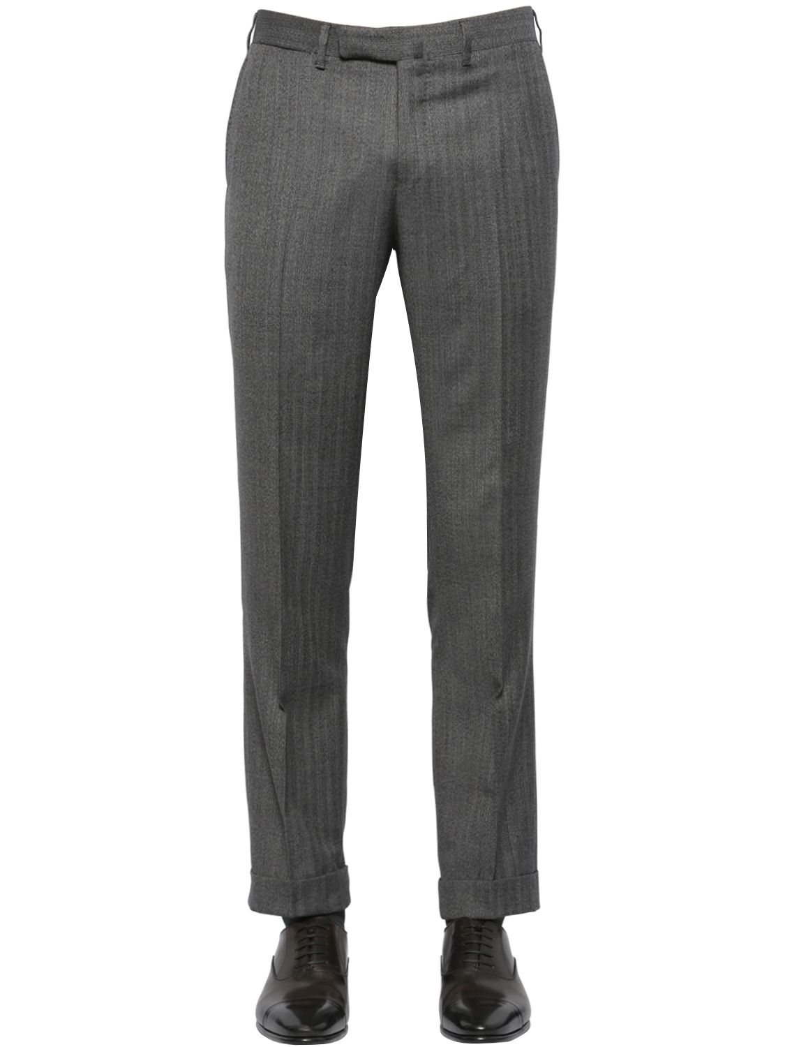 Larusmiani 20cm Wool & Cashmere Blend Pants in Gray for Men - Lyst