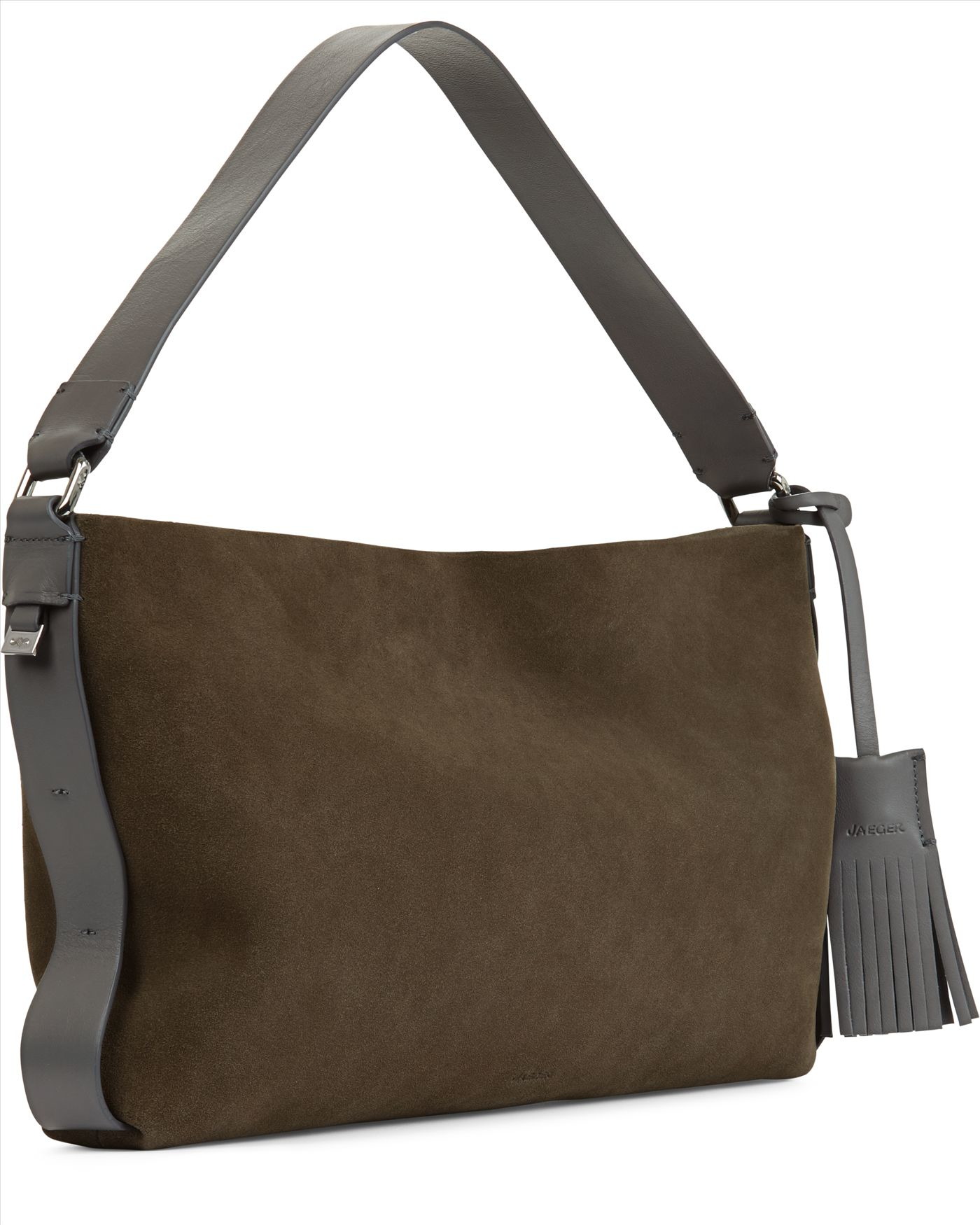 Lyst - Jaeger Soho Leather Shoulder Bag in Gray
