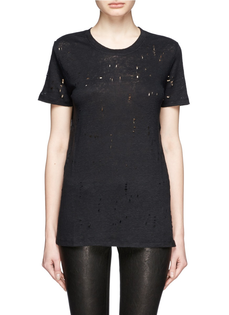 distressed black tshirt