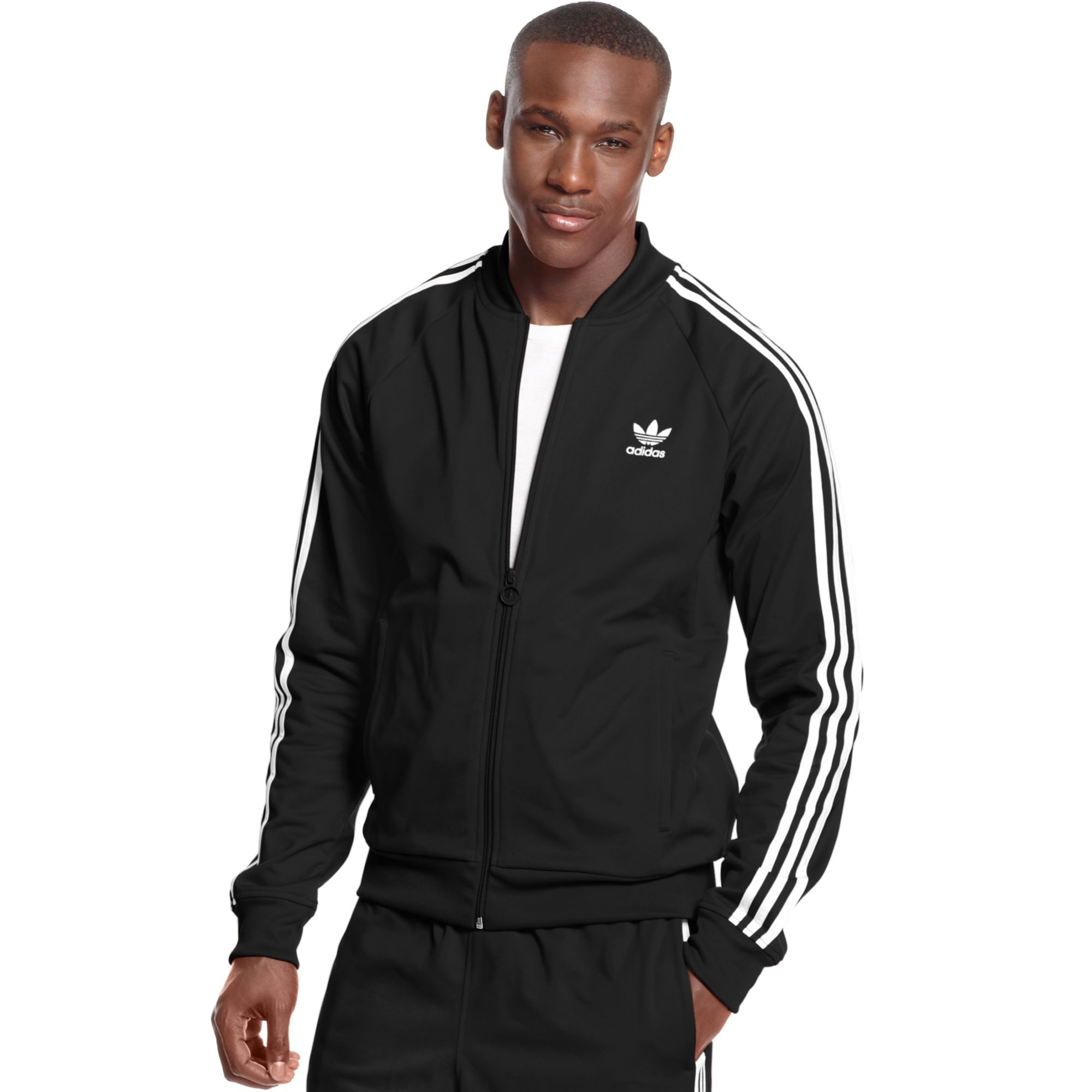 Adidas Originals Superstar Track Jacket in Black for Men (BLACK/WHITE