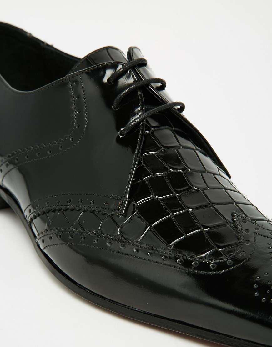 Jeffery West Leather Brogue Shoes Black for Men Lyst
