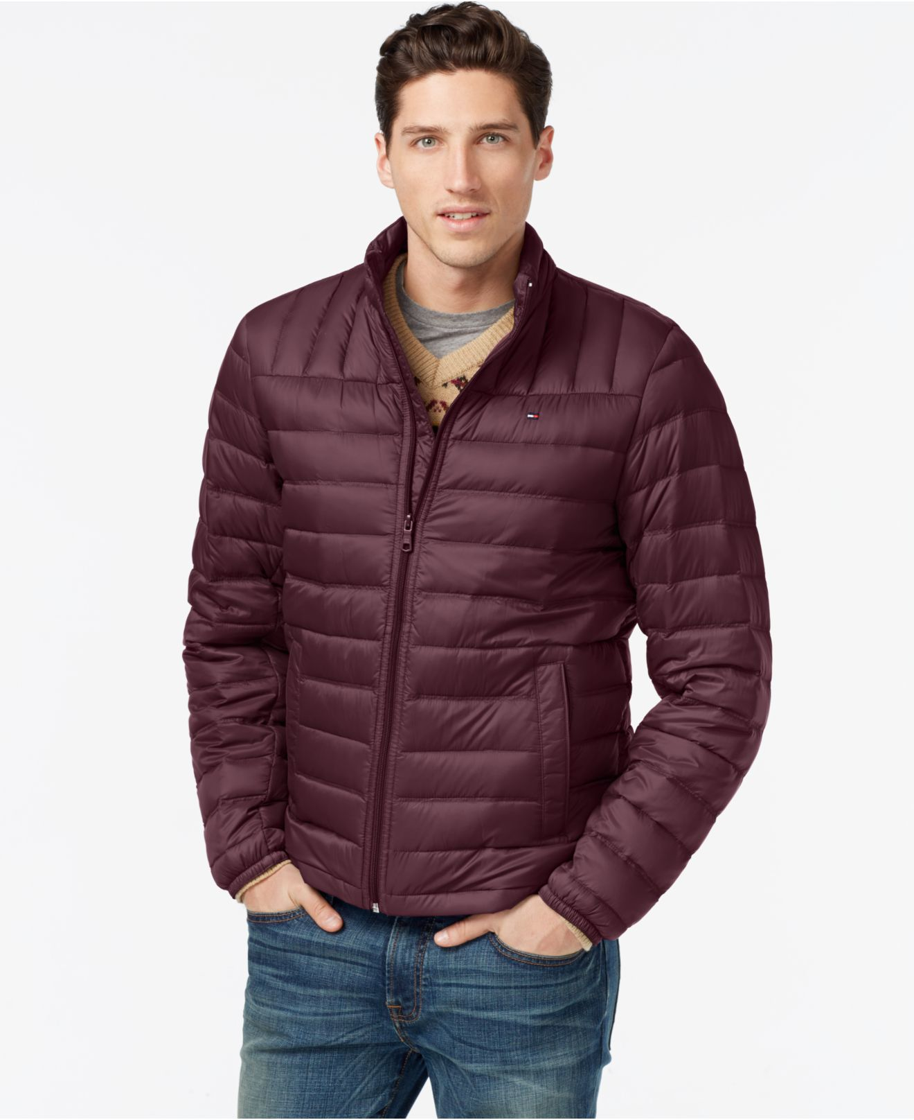 Lyst - Tommy Hilfiger Nylon Packable Jacket in Purple for Men