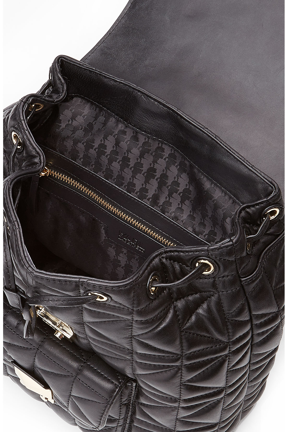 Lyst - Karl Lagerfeld Quilted Leather Backpack in Black