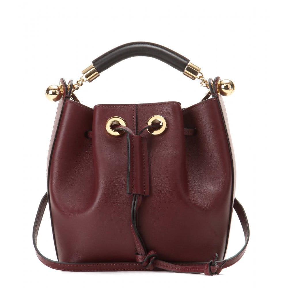 Lyst - Chloé Gala Small Leather Bucket Bag in Brown