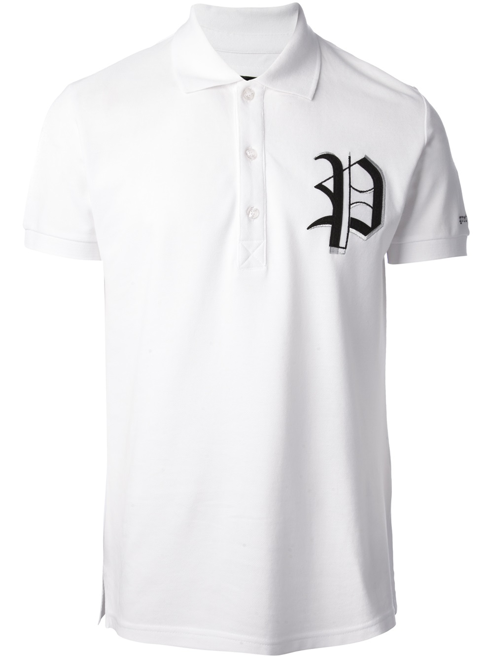 Philipp Plein Embroidered Logo Polo Shirt in White for Men - Lyst