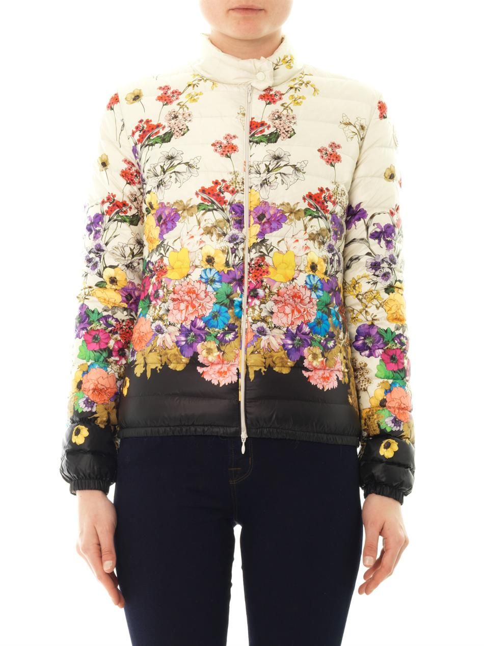 Moncler Alisia Floral Down Jacket in Purple Lyst