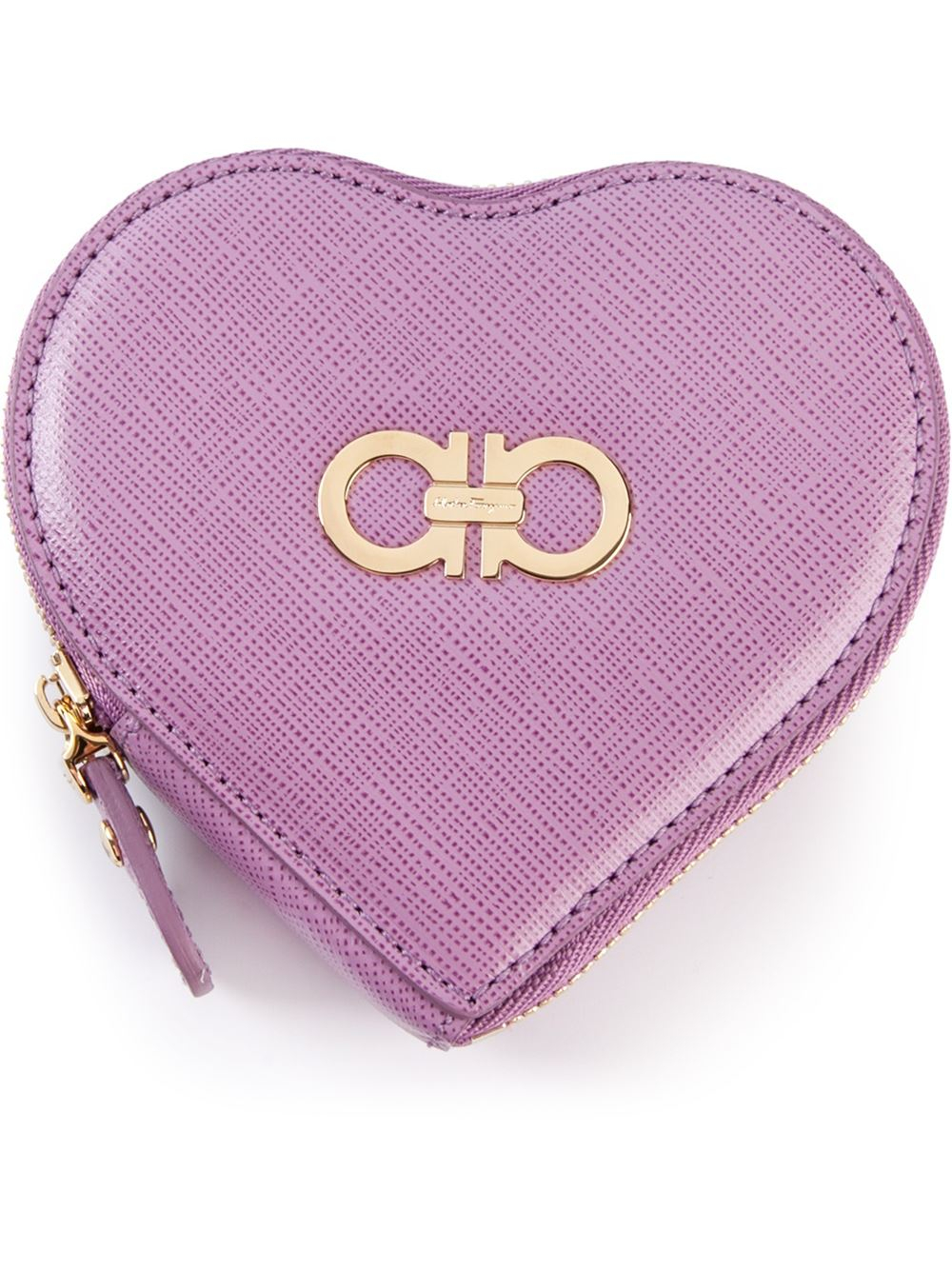 Lyst - Ferragamo Heart Coin Purse in Purple