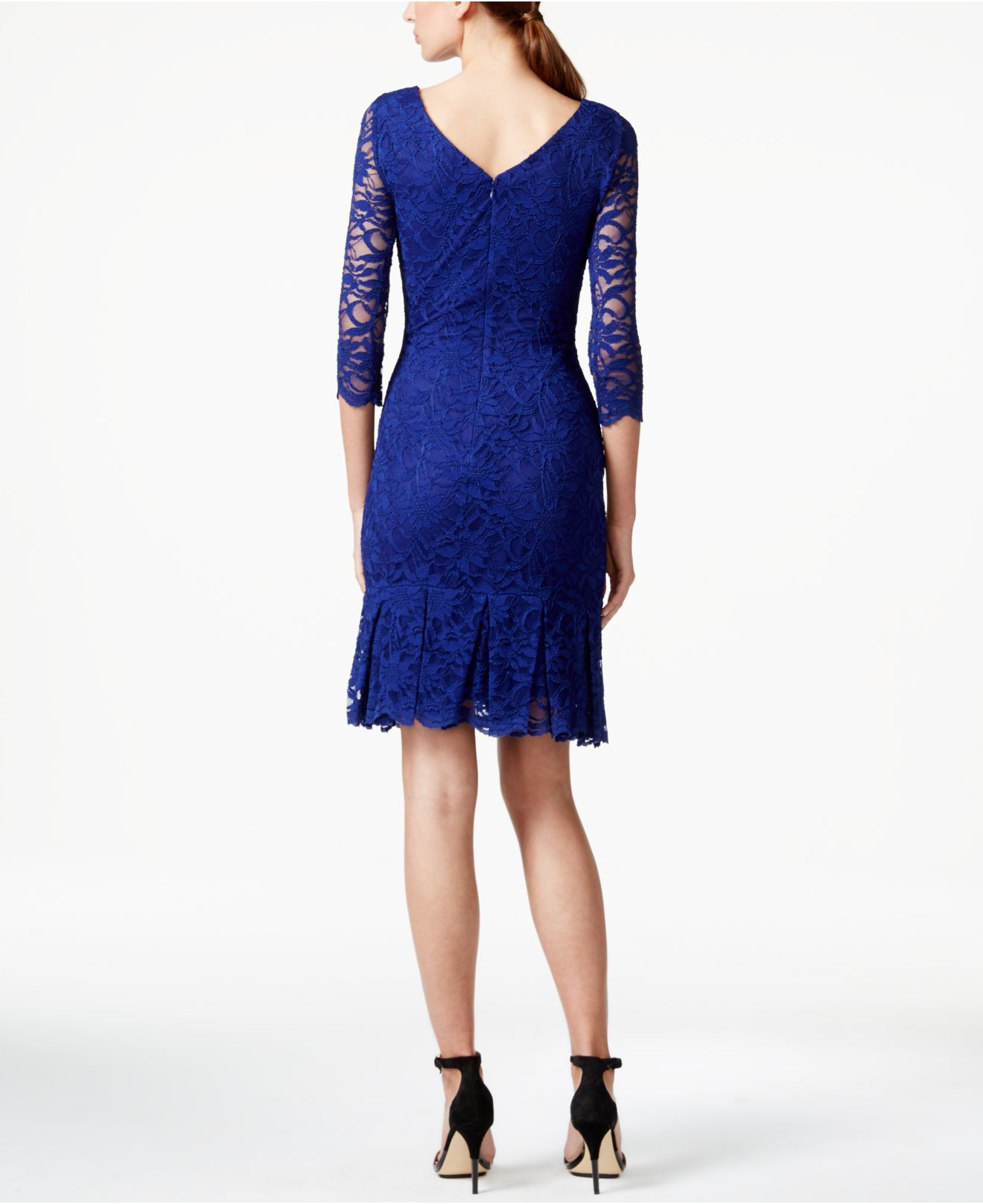 macy's calvin klein blue dress