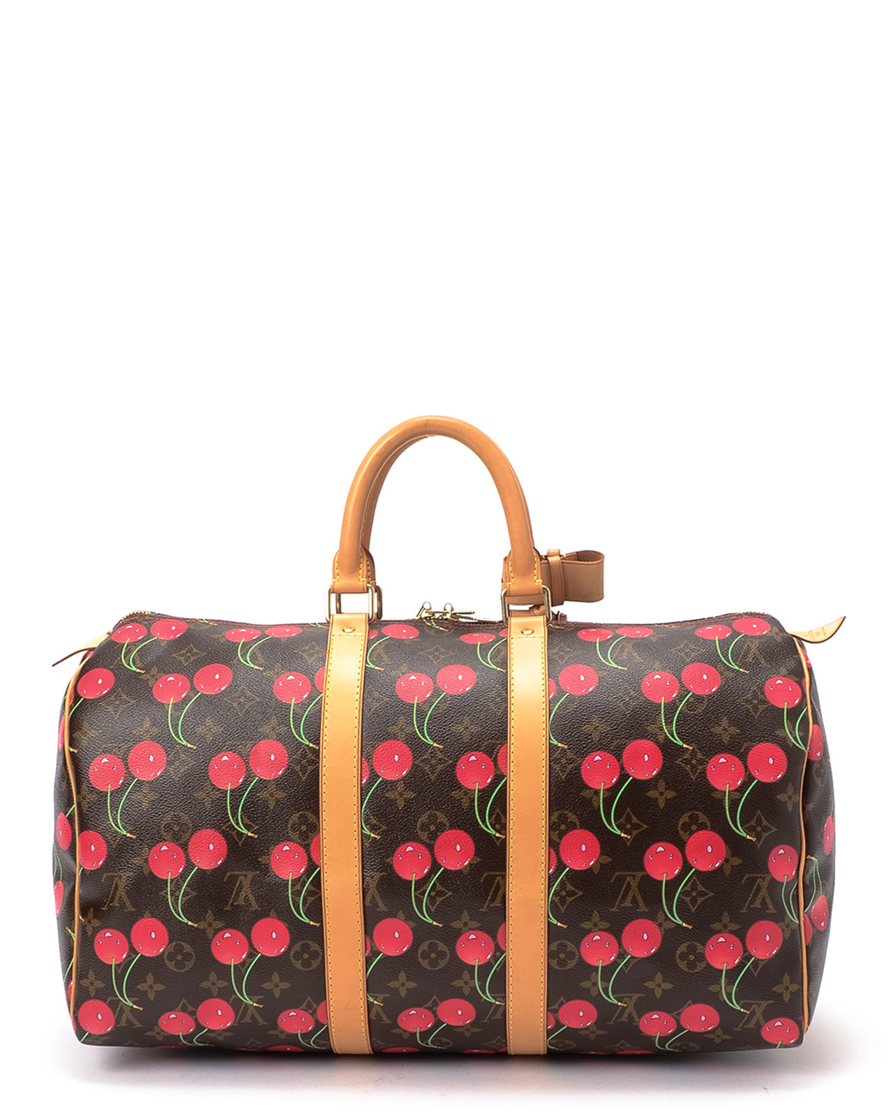 Lyst - Louis Vuitton Monogram Cherry Keepall 45 Handbag in Pink