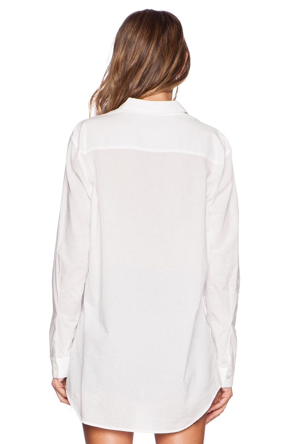 Lyst - Atm Boyfriend Oversized Dress Shirt in White