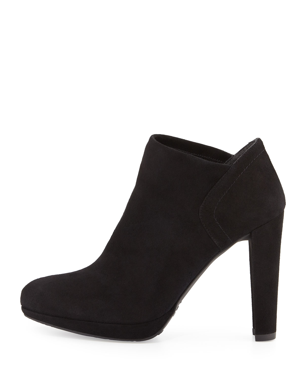 Lyst - Stuart Weitzman Bluster Suede Ankle Bootie in Black