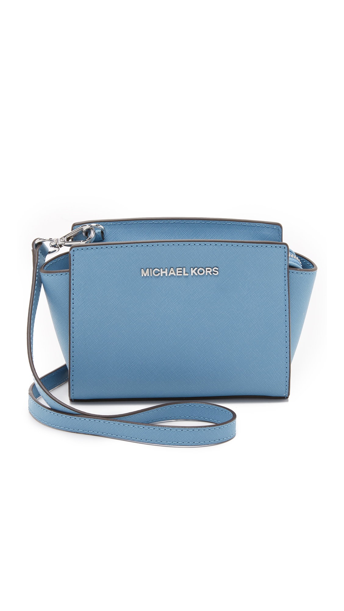 Lyst Michael Kors Selma Mini Messenger Bag In Blue Gallery