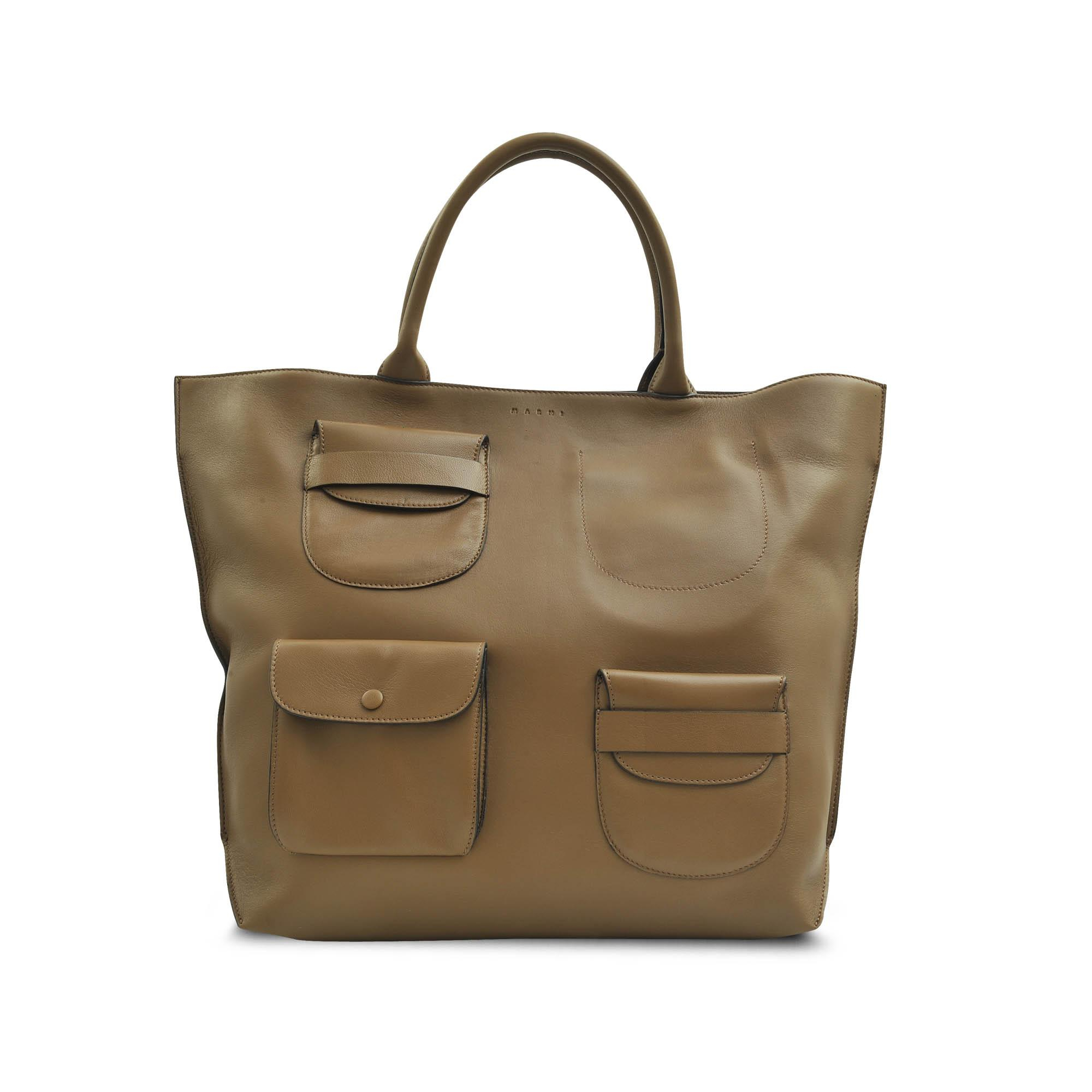 Marni Multi Pocket Tote Bag in Brown (multi) | Lyst