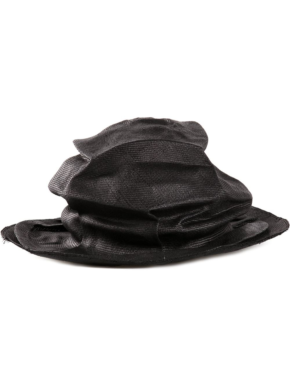 Horisaki design & handel Distressed Hat in Black Lyst