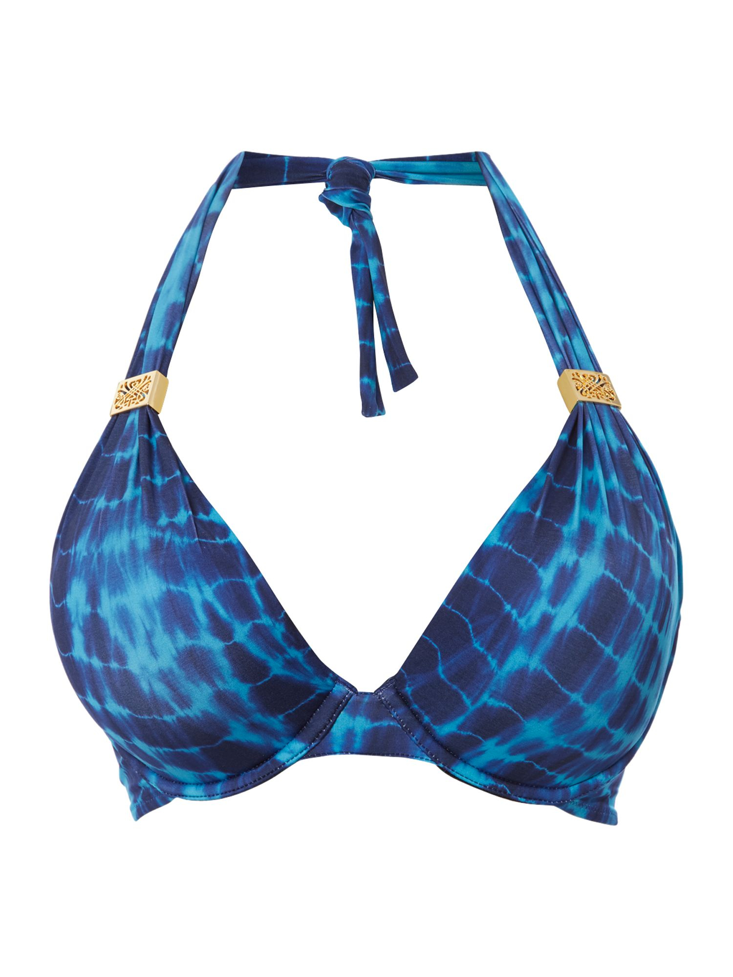 Biba Tie Dye Cup Size Bikini Top in Blue (Multi-Coloured) | Lyst
