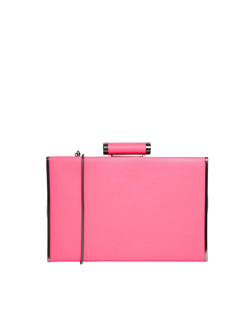 topshop pink clutch bag