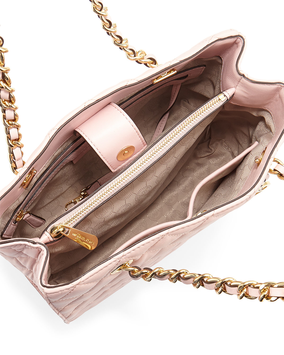 Lyst - Michael Michael Kors Susannah Medium Quilted Tote Bag in Pink