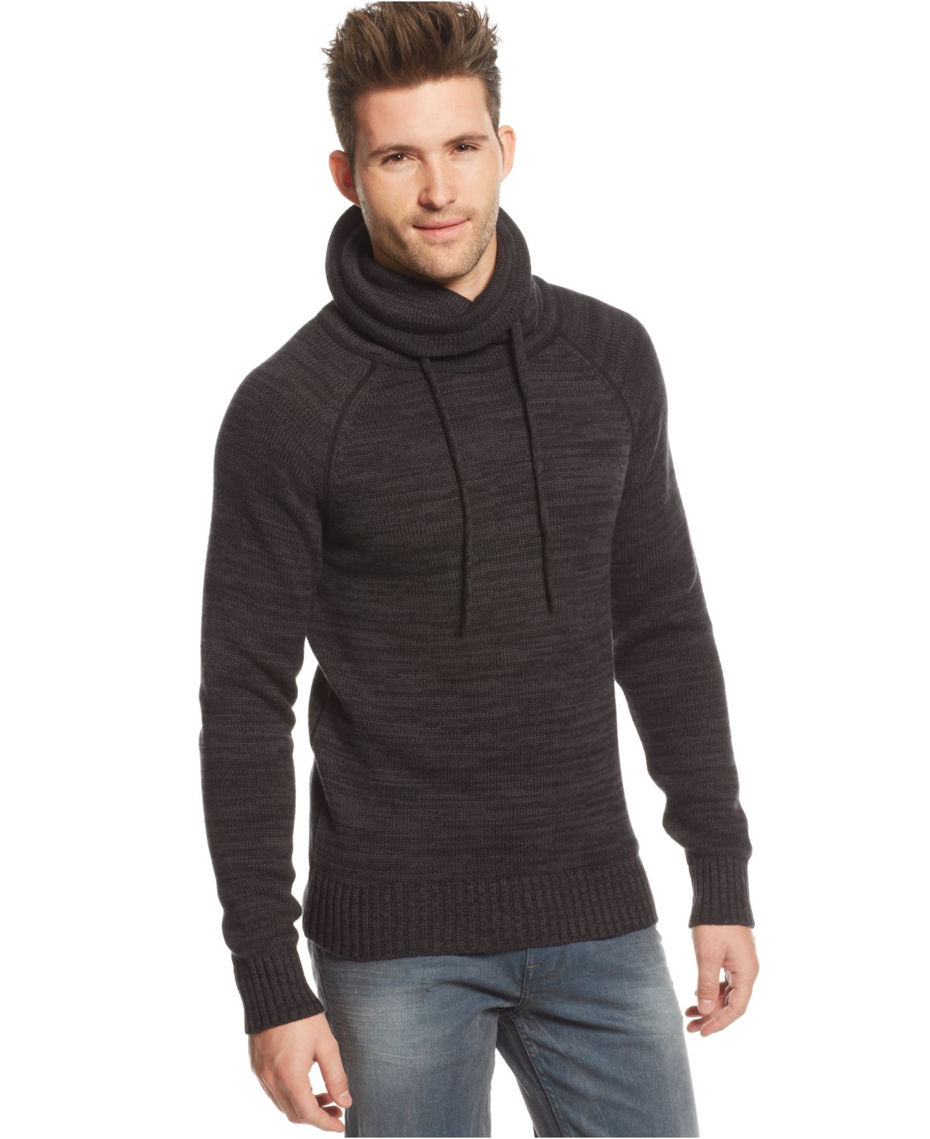 Lyst - Guess Dawson Dip-Dye Funnel-Neck Sweater in Black for Men