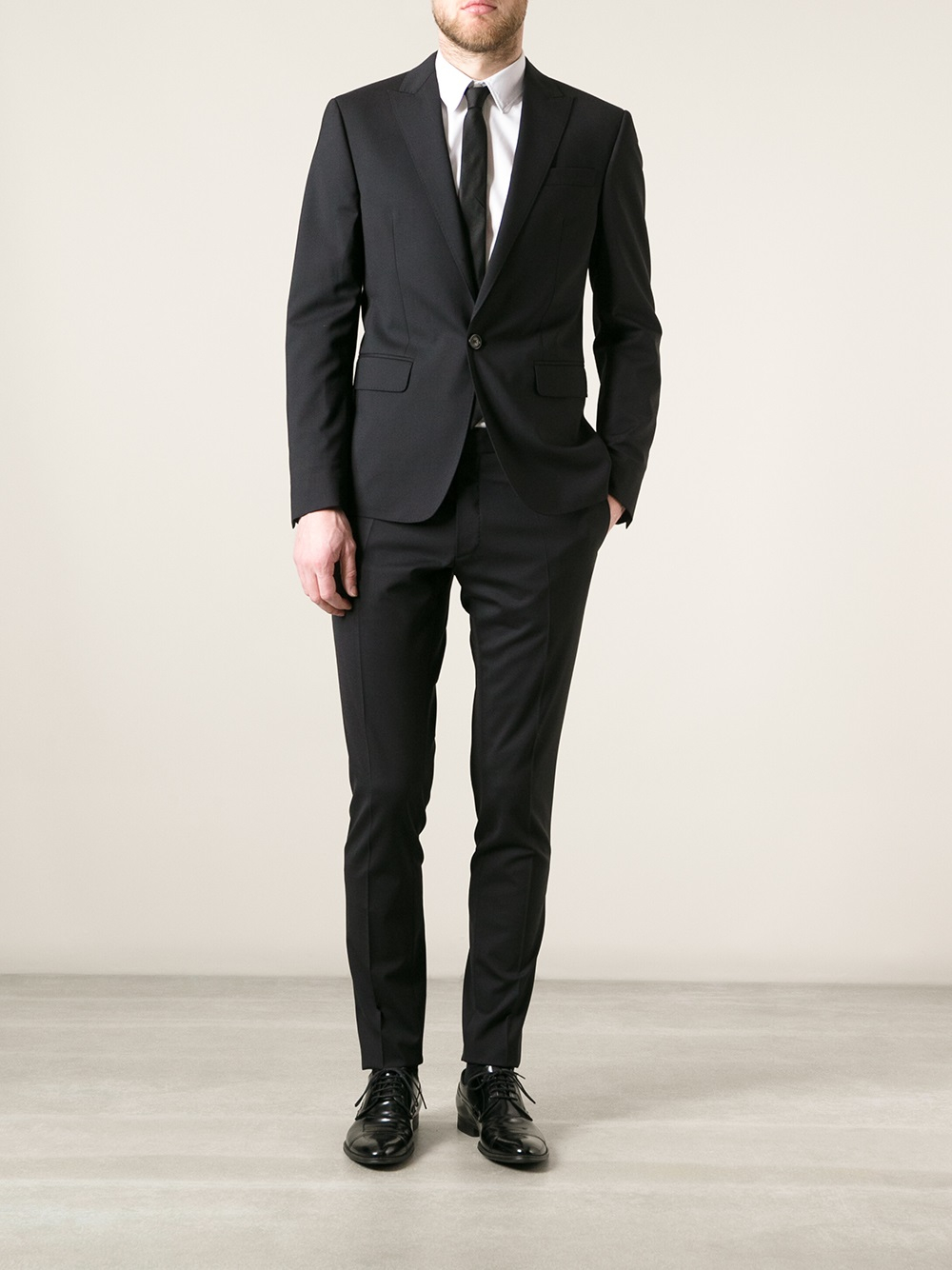 Dsquared2 Fitted Suit in Black for Men | Lyst