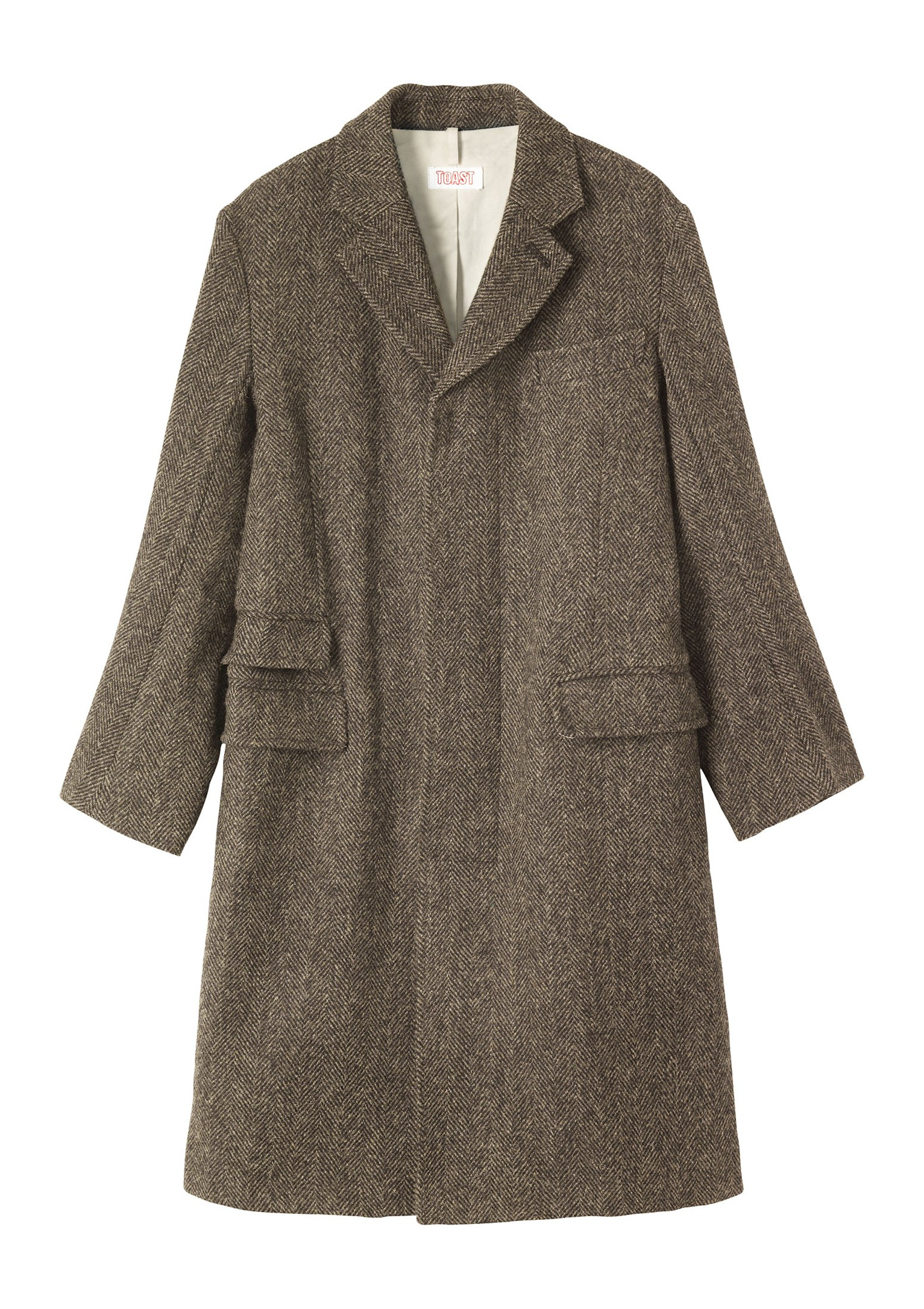 Toast Harris Tweed Overcoat in Gray for Men | Lyst