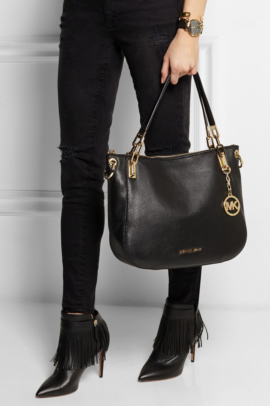 Lyst MICHAEL Michael Kors Brooke Large Texturedleather Shoulder Bag